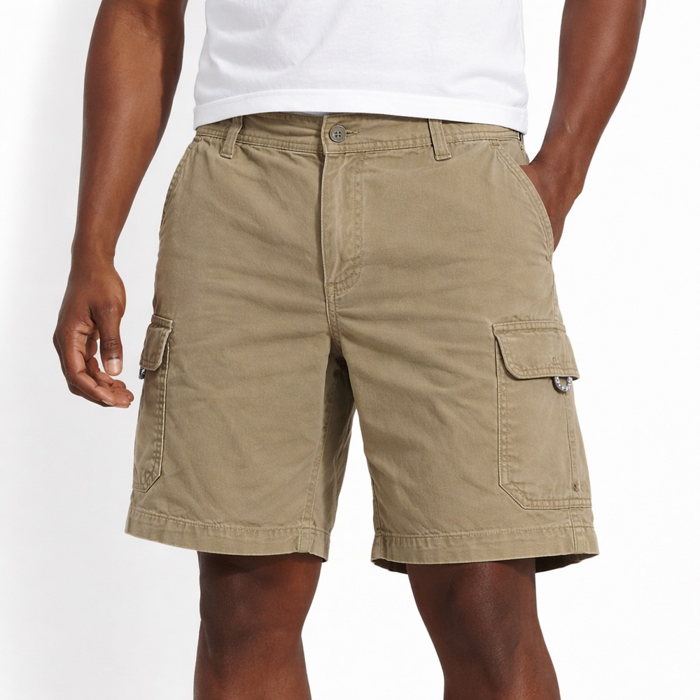 Columbia PFG Khaki Cargo Utility Fishing Shorts Men’s Size 32